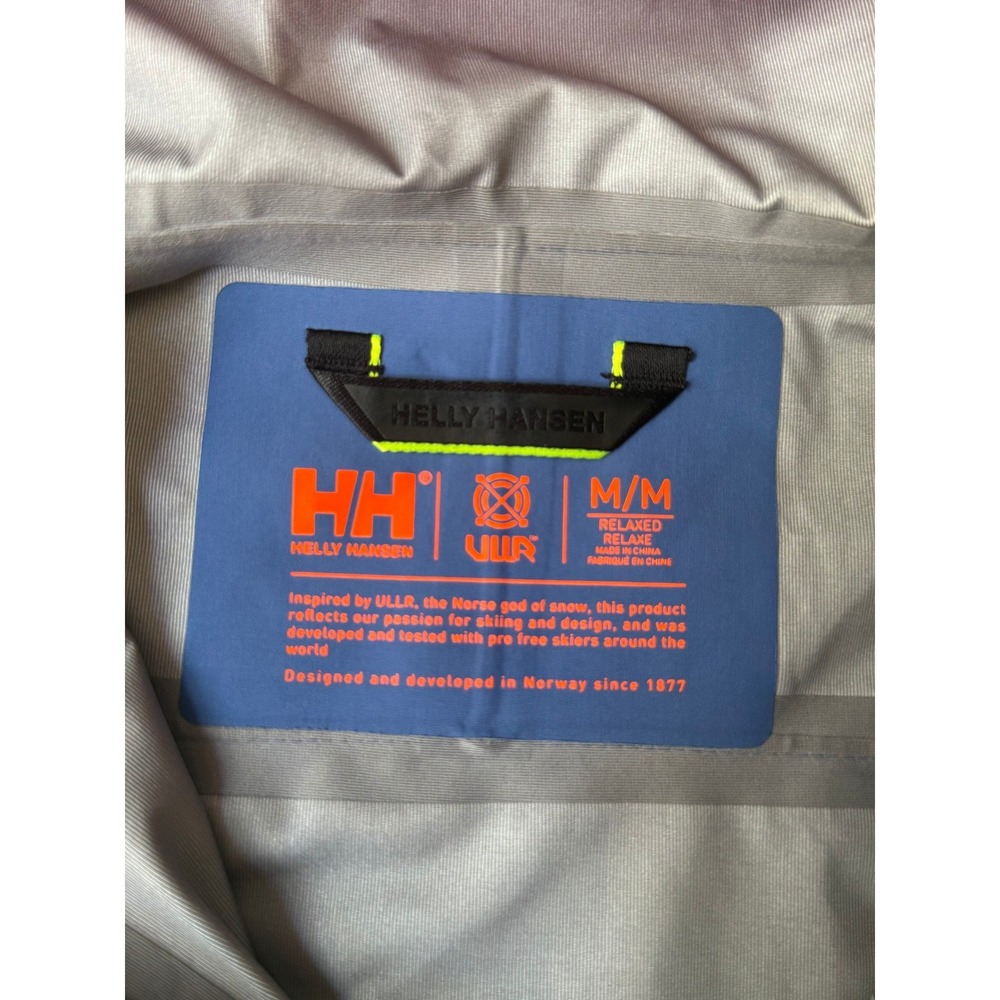 Helly Hansen ULLR Helly Tech Professional Ski Jacket Blue Orange Mens Medium - Picture 5 of 11